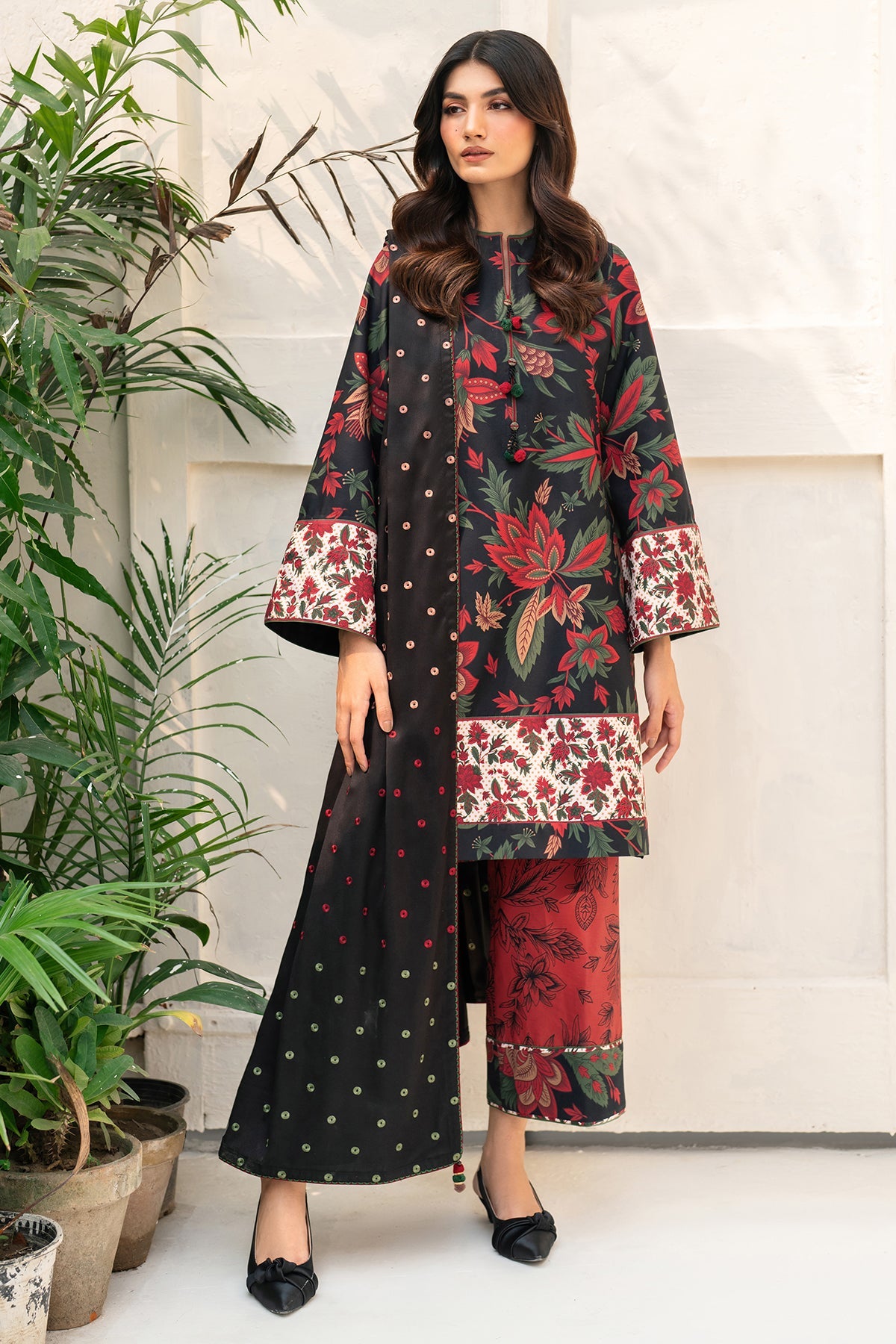 JAZMIN  || DIGITAL PRINTED PREMIUM VISCOSE 3 Pieces (Pret )