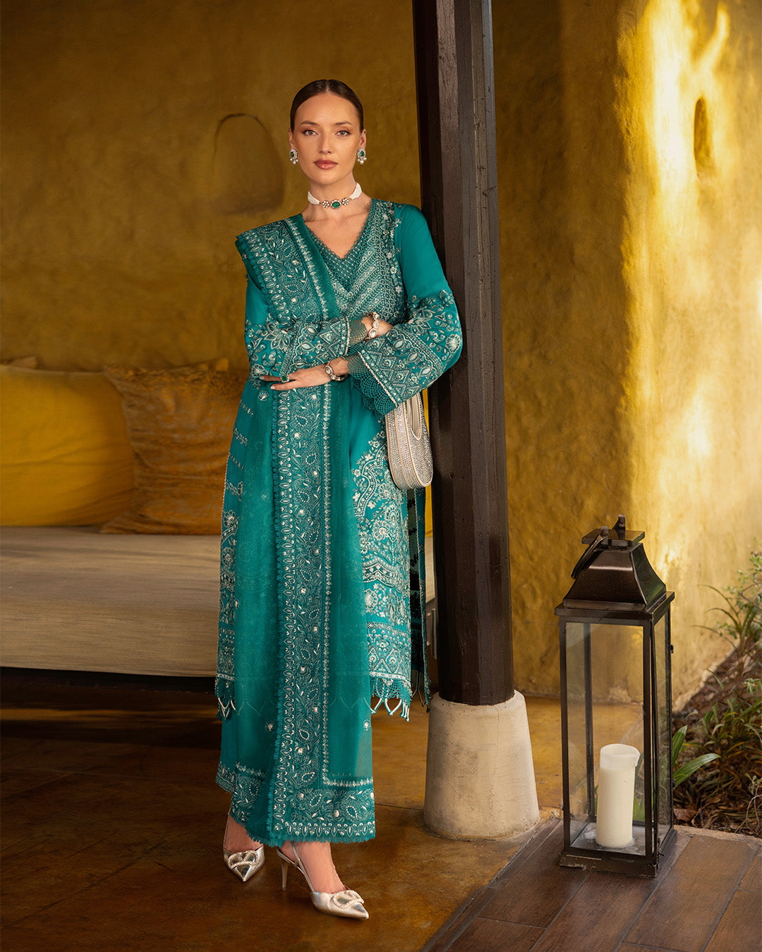 Zinnia Embroidered  Lawn