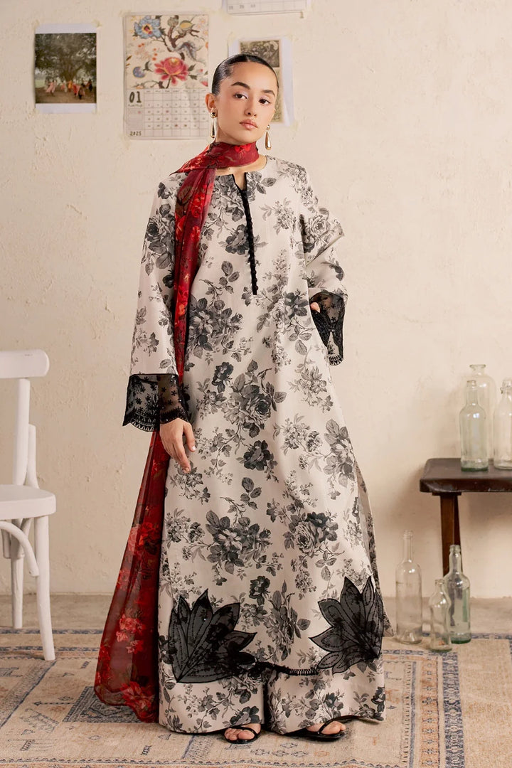 Floral Embroidered 3PC