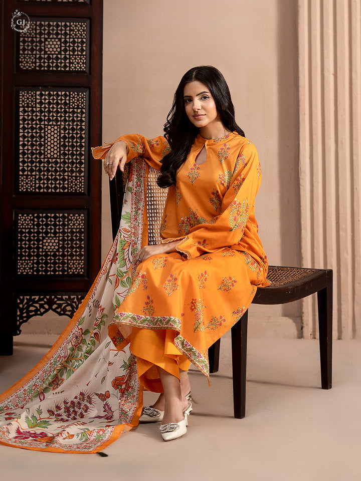 QISSA 3 PC UNSTITCHED LAWN