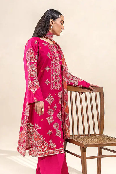 BEECHTREE PRINTED LAWN SUIT-SCARLET STONE