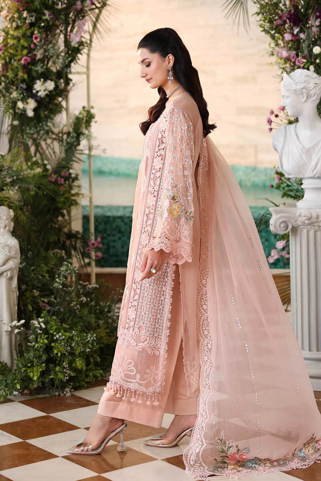 Luxury Chiffon Unstitched 3Pc Suit