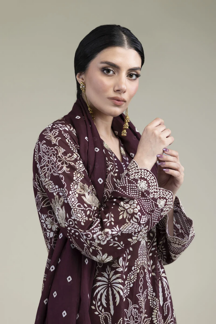 Embroidered | Cambric Fabrics 3 Piece