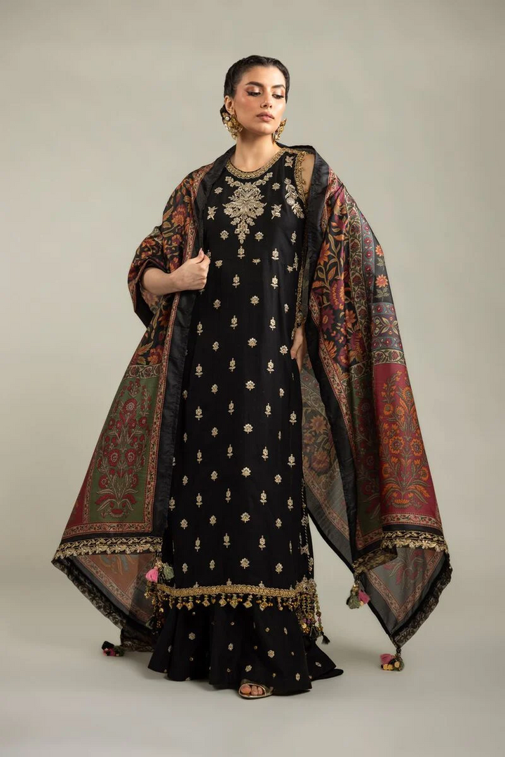 Embroidered | Raw Silk 3-Piece Co-ord Set