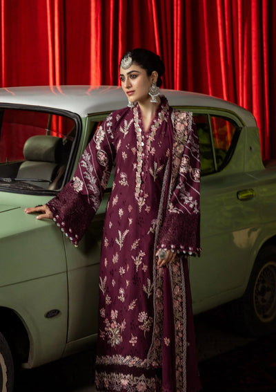 Karandi with Embroidered Chiffon