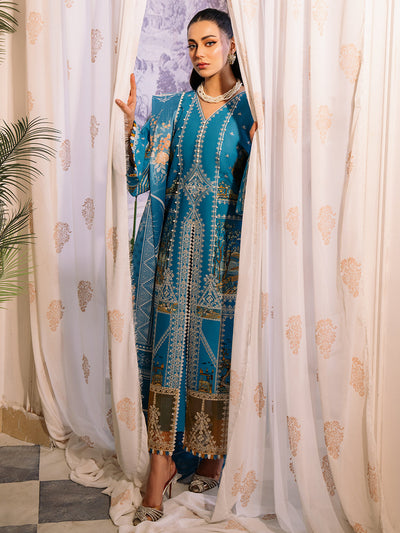 Binilyas-206 - B | 3 PC LAWN UNSTITCH