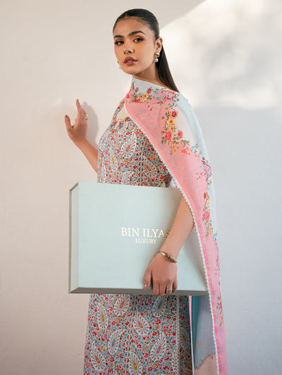Hazel Printed Embroidered Lawn
