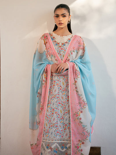 Hazel Printed Embroidered Lawn