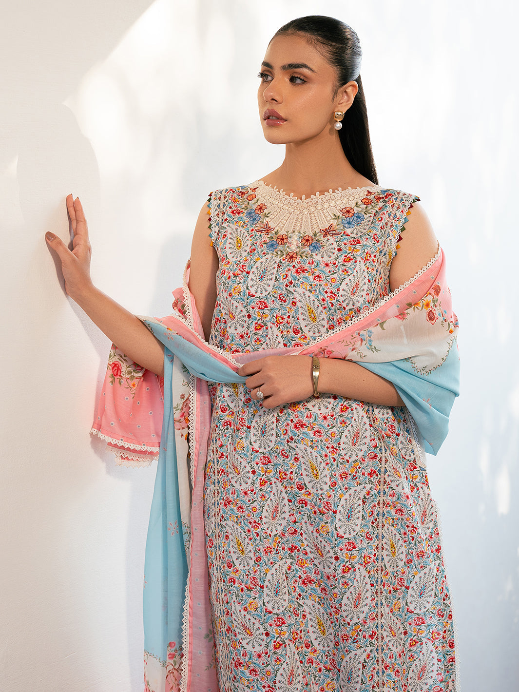 Hazel Printed Embroidered Lawn