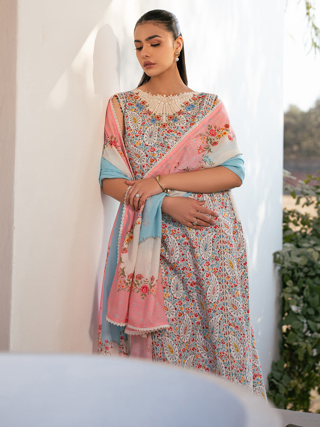 Hazel Printed Embroidered Lawn