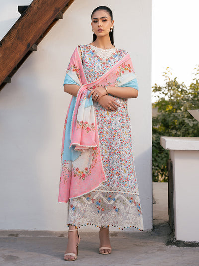 Hazel Printed Embroidered Lawn