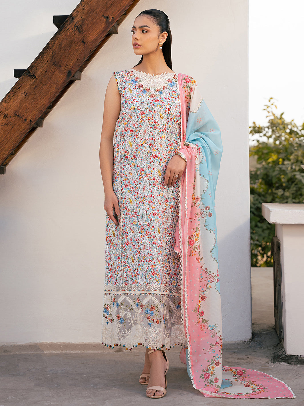 Hazel Printed Embroidered Lawn