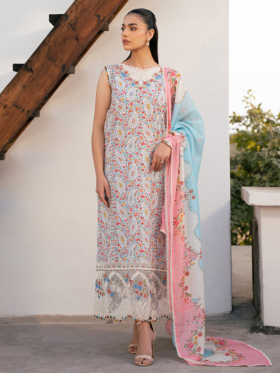 Hazel Printed Embroidered Lawn