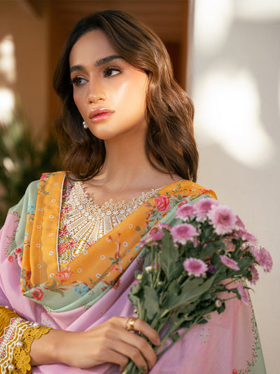 Hazel Printed Embroidered Lawn