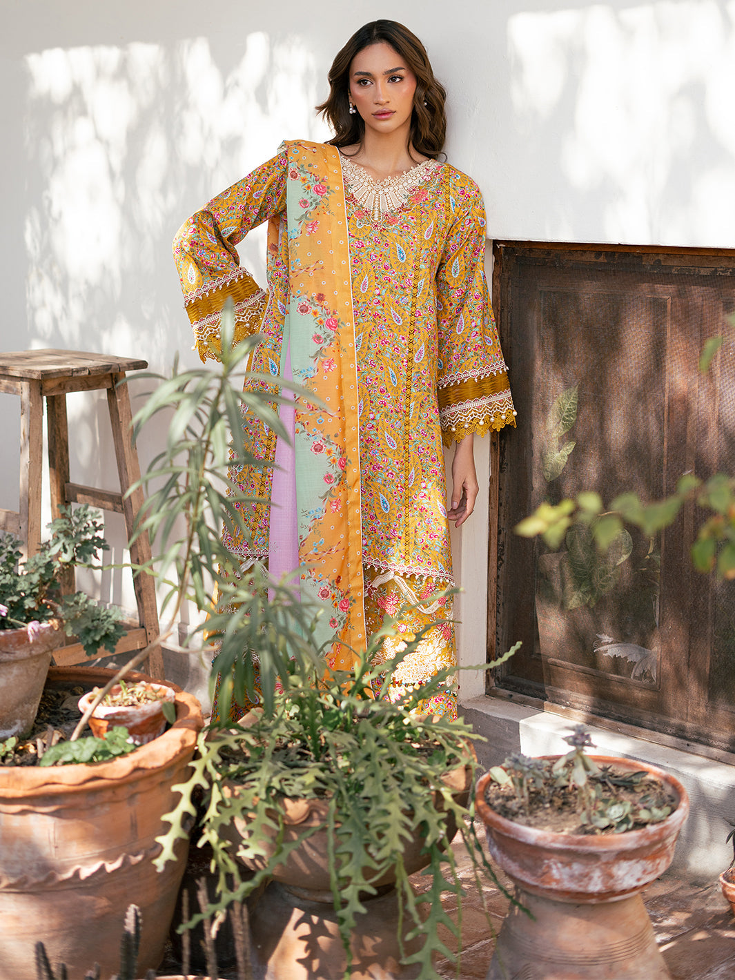 Hazel Printed Embroidered Lawn