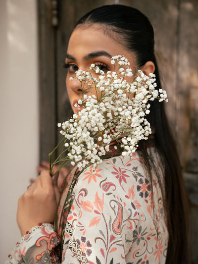 Hazel Printed Embroidered Lawn