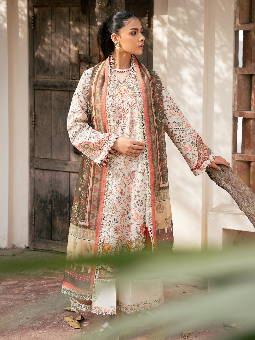 Hazel Printed Embroidered Lawn