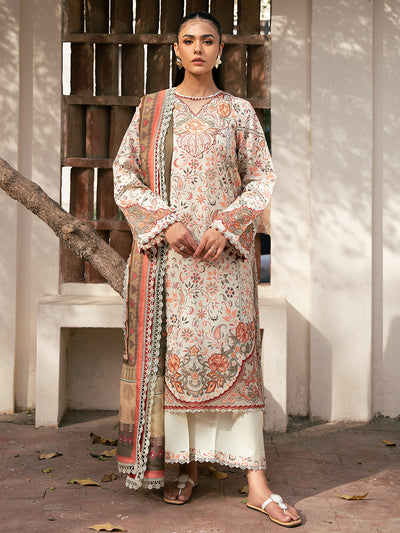 Hazel Printed Embroidered Lawn
