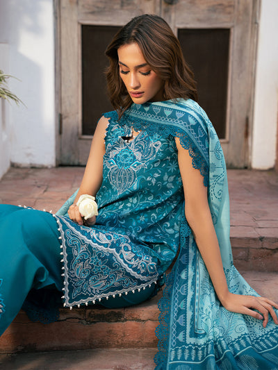 Hazel Printed Embroidered Lawn