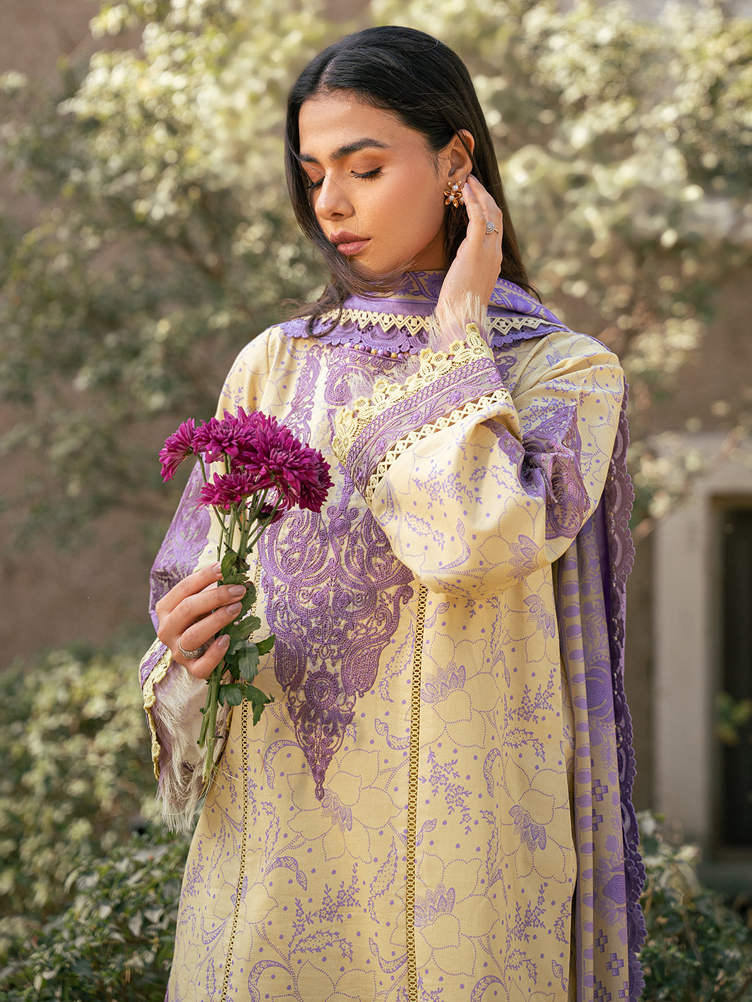 Hazel Printed Embroidered Lawn