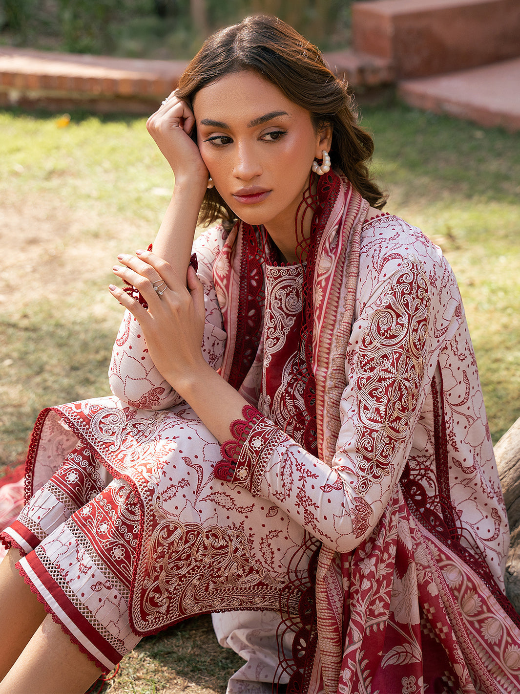 Hazel Printed Embroidered Lawn