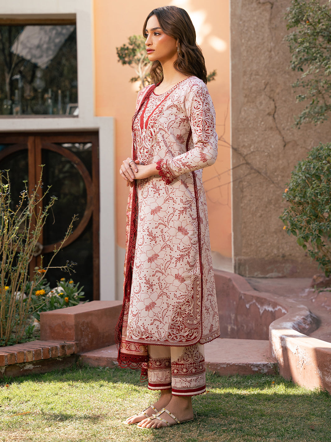 Hazel Printed Embroidered Lawn