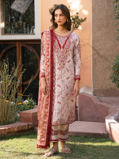 Hazel Printed Embroidered Lawn