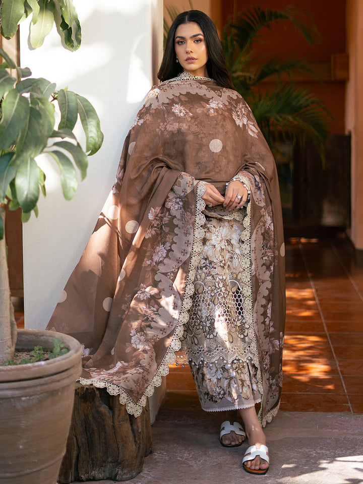 Hazel Printed Embroidered Lawn