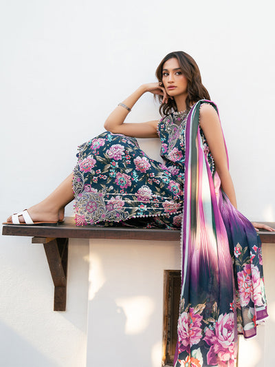 Hazel Printed Embroidered Lawn