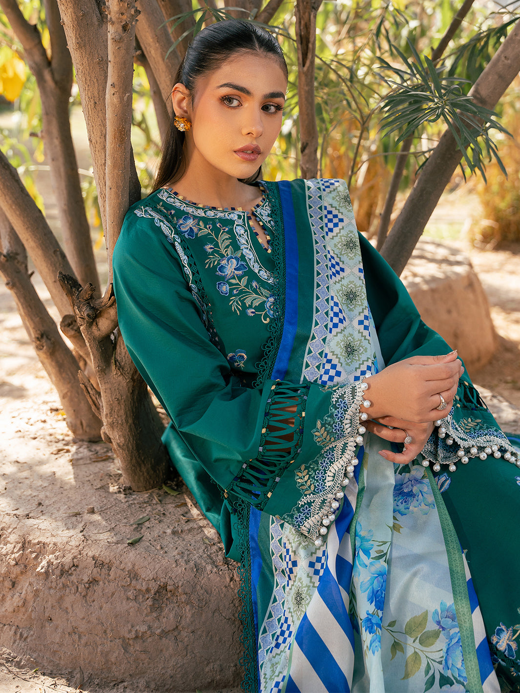 Hazel Printed Embroidered Lawn