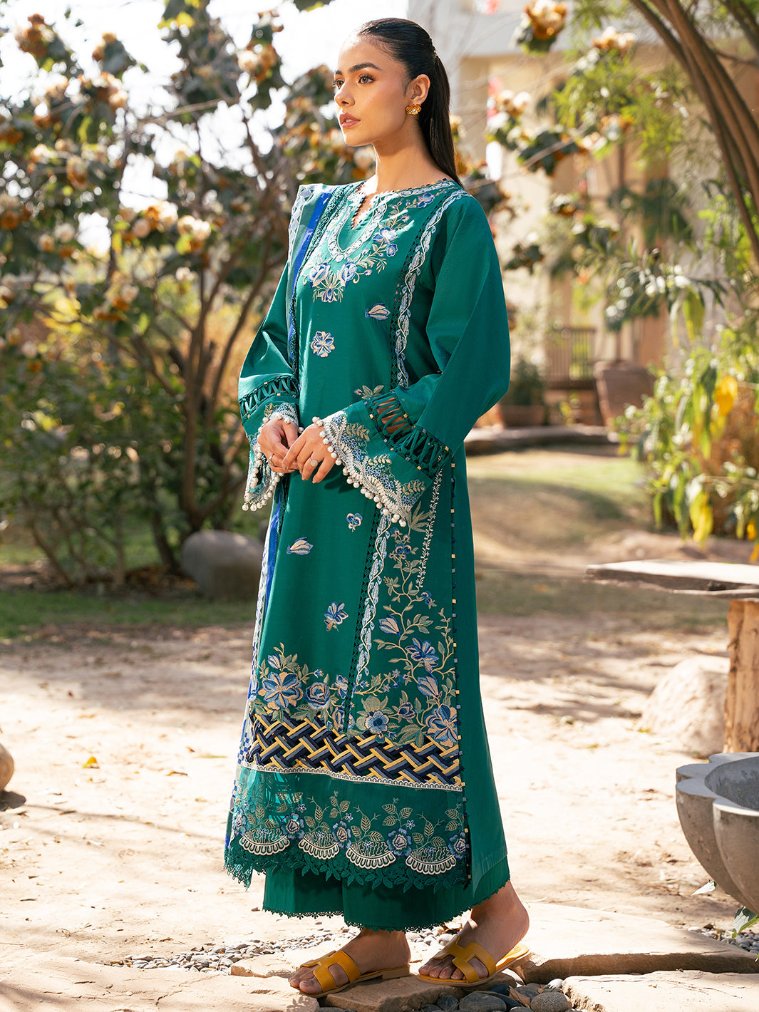 Hazel Printed Embroidered Lawn