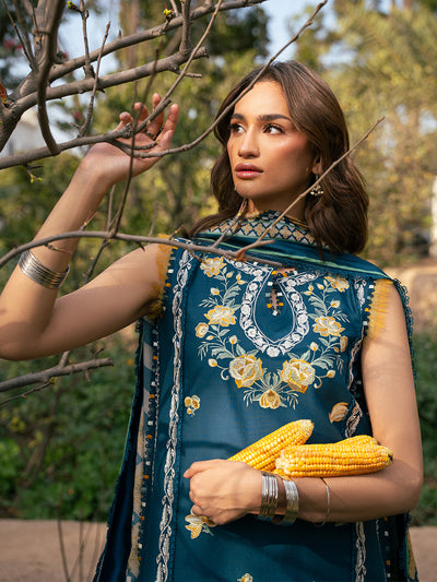Hazel Printed Embroidered Lawn