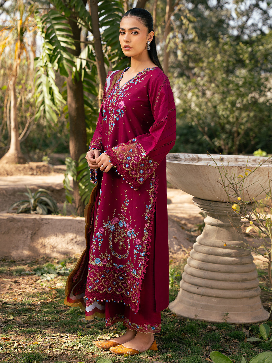 Hazel Printed Embroidered Lawn