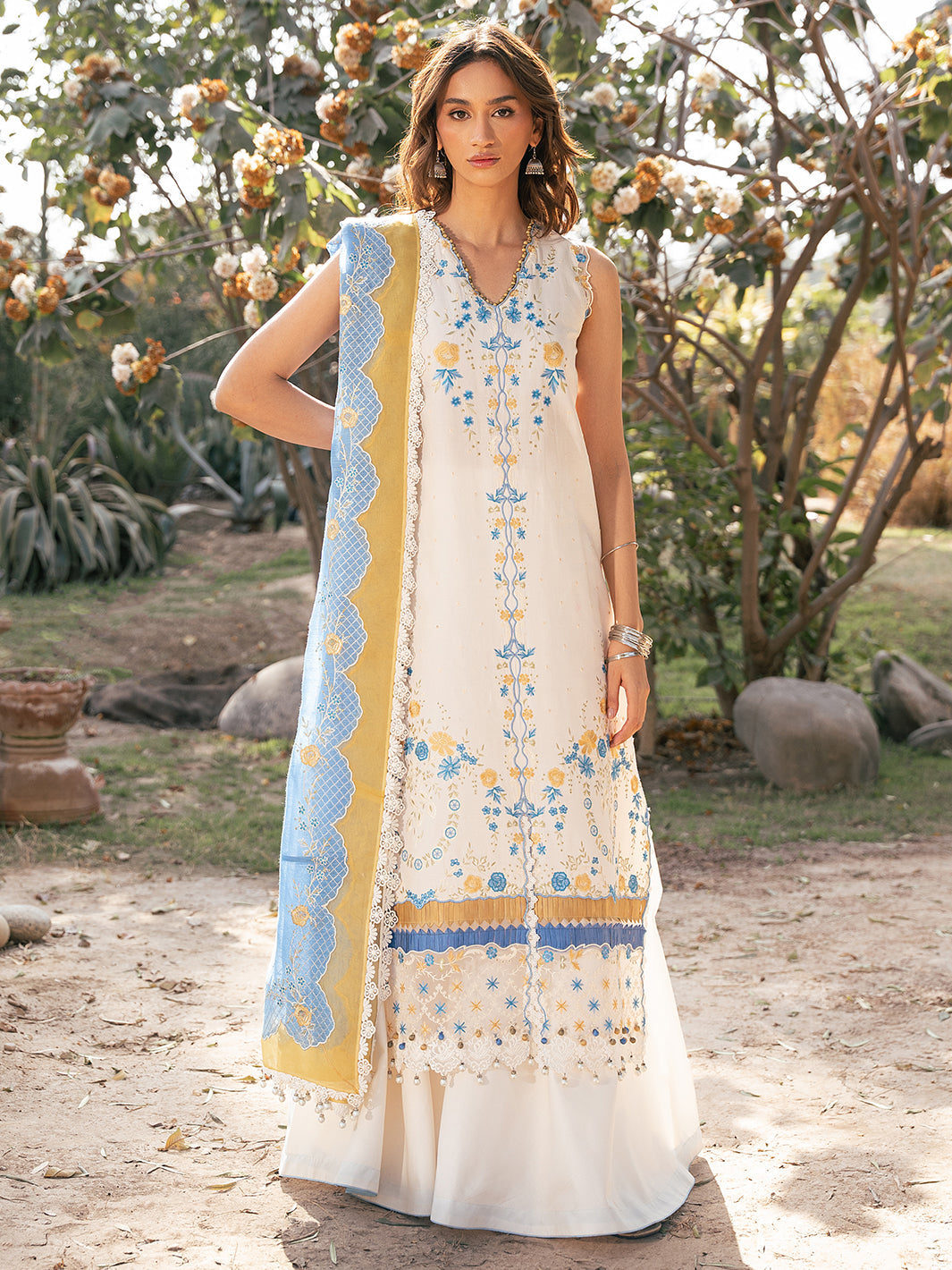Hazel Printed Embroidered Lawn