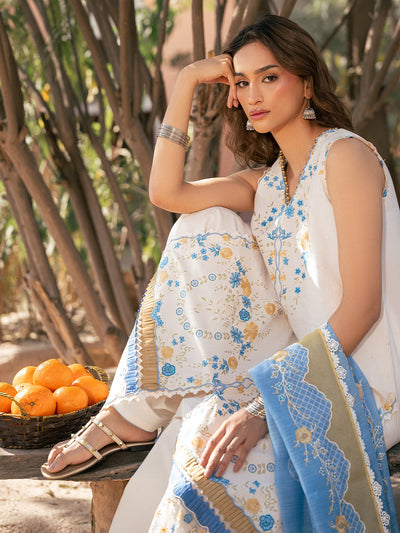 Hazel Printed Embroidered Lawn
