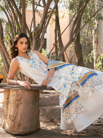 Hazel Printed Embroidered Lawn