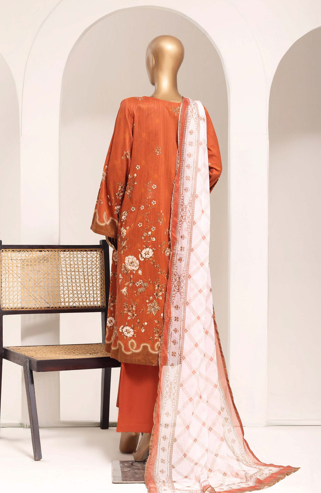 Printed Lawn Stitched 3 Piece Suit