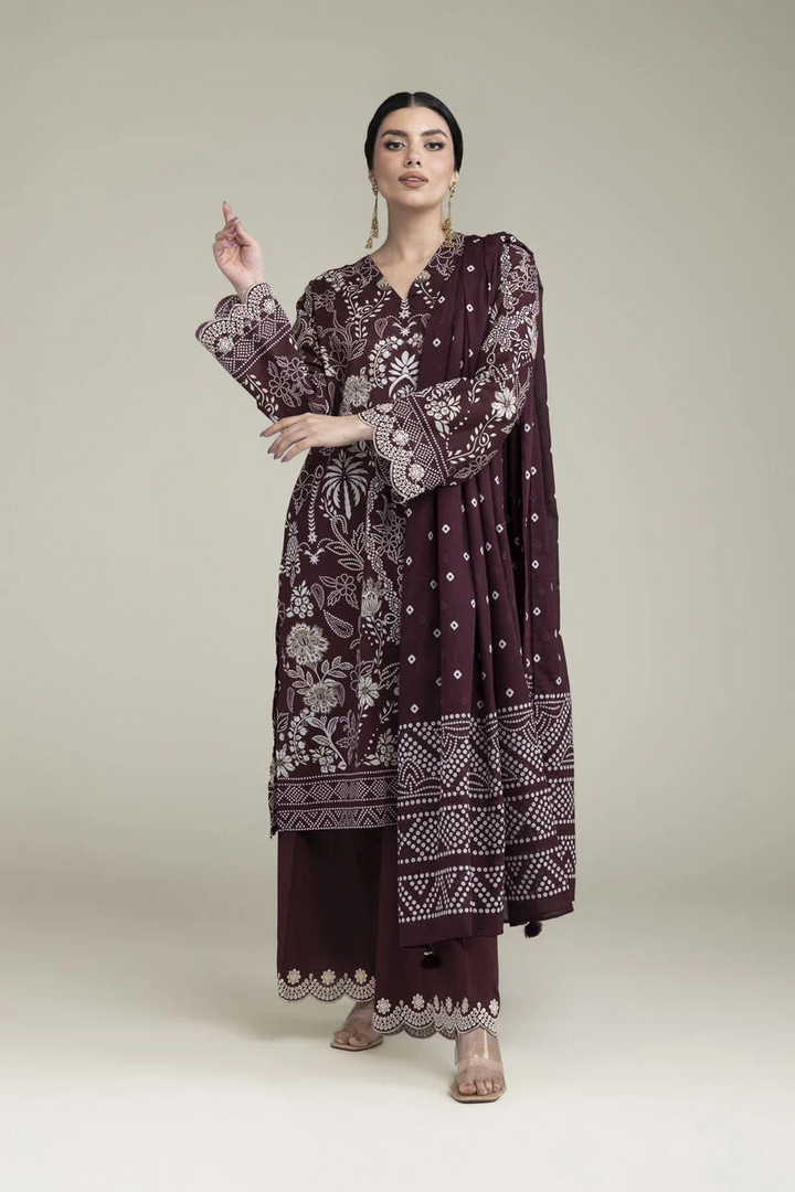 Embroidered | Cambric Fabrics 3 Piece