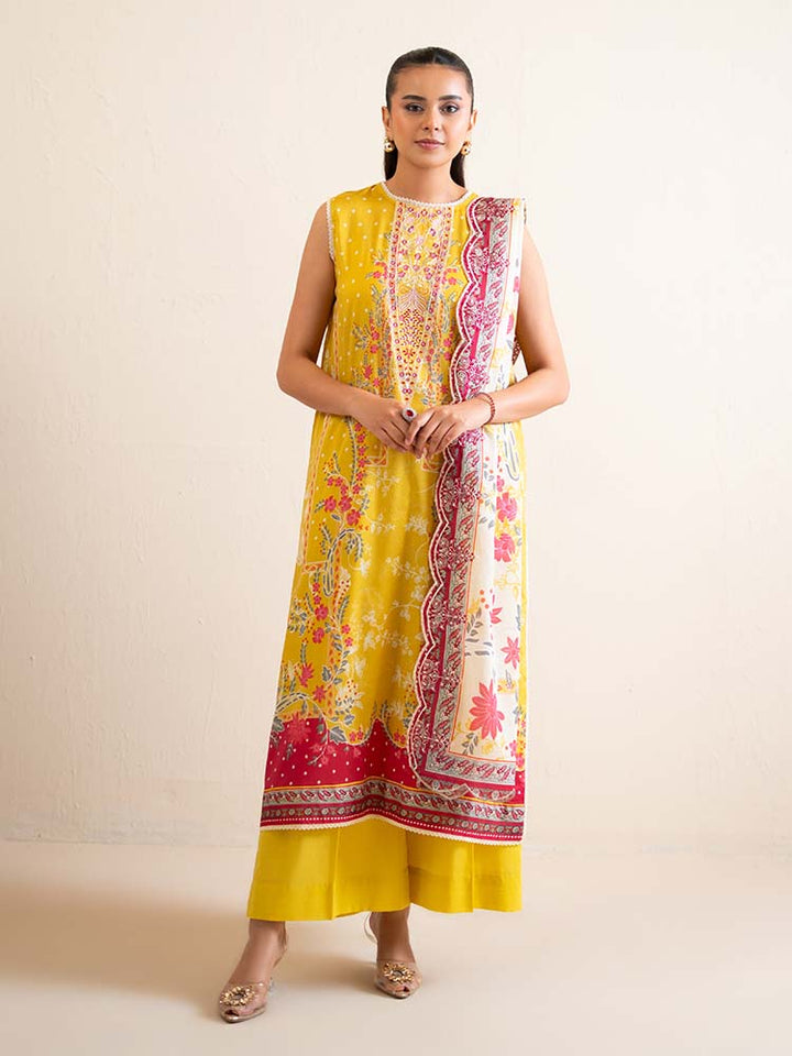 3-Piece Unstitched Embroidered Lawn Suit