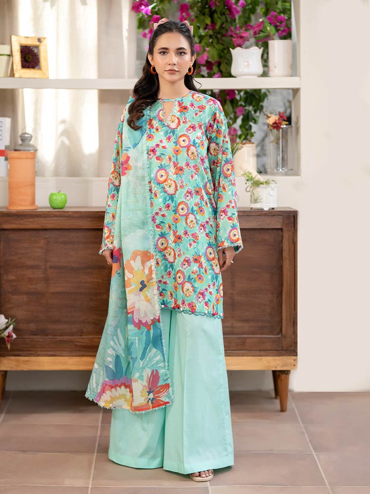 FEROZAN 3-Piece Unstitched Digital Printed Lawn Suit
