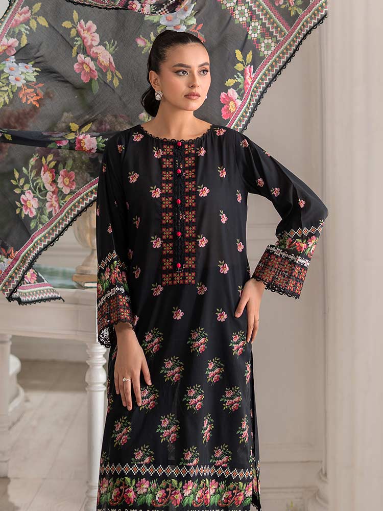 GULL BAHAR 3-Piece Unstitched Digital Printed Lawn Suit