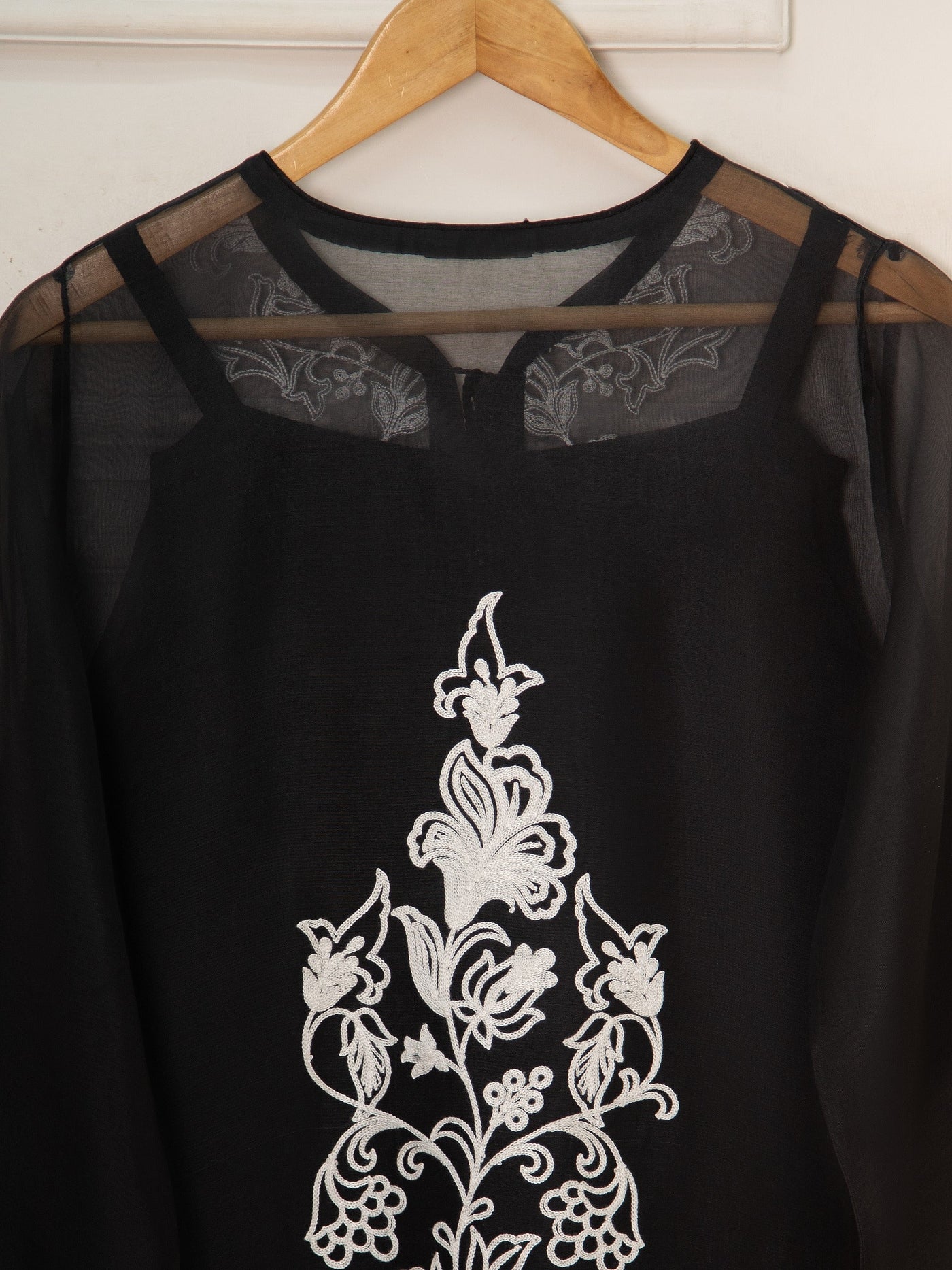 3 Piece - Pure Organza Embroidered Suit