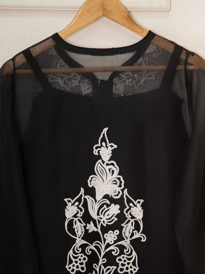 3 Piece - Pure Organza Embroidered Suit