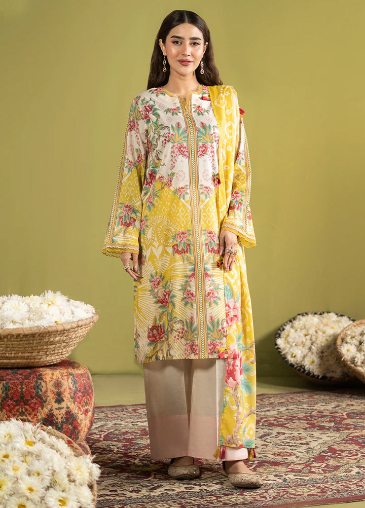 POPINN  Printed Unstitched 3 Piece Suit