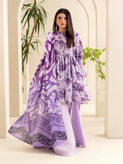 SUHA 3-Piece Unstitched Digital Printed Lawn Suit