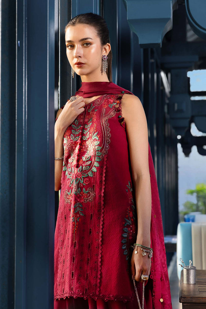 3 Piece Unstitched Embroidered Lawn Suit