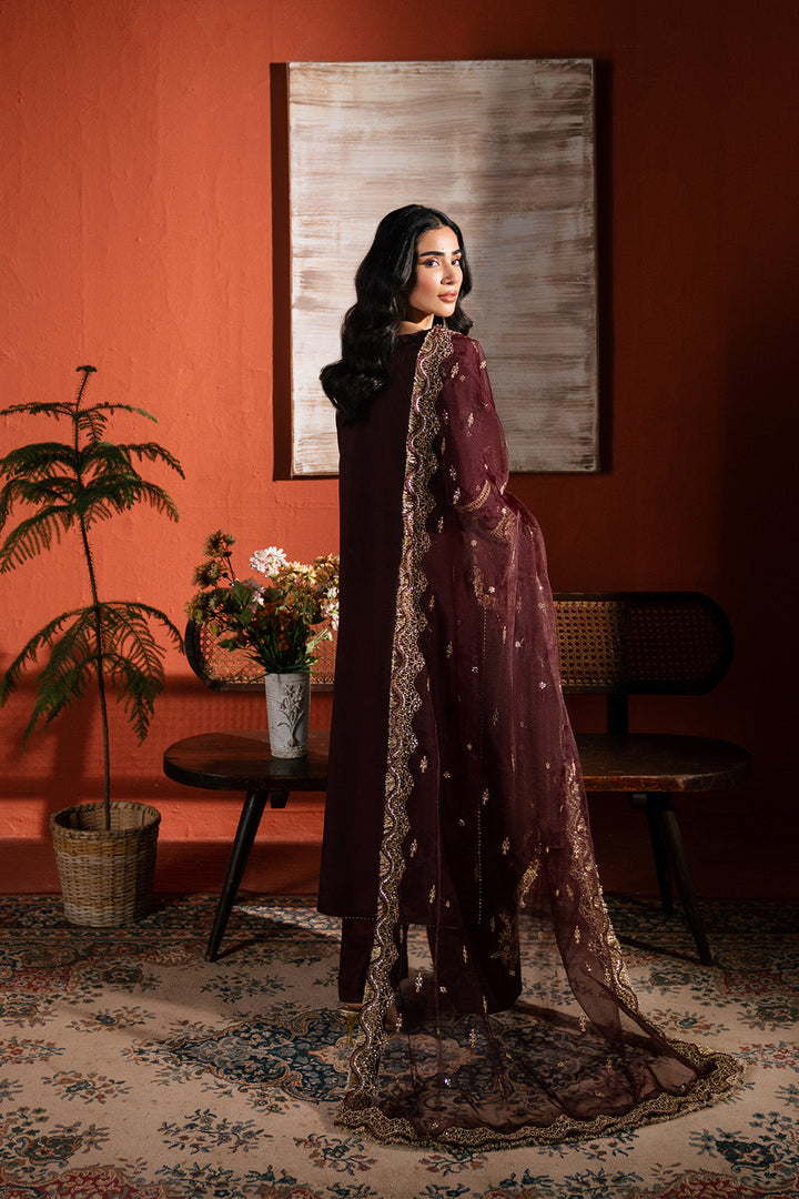 Raw Silk Embroidered Dress Pret