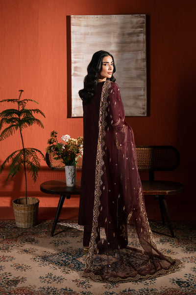 Raw Silk Embroidered Dress Pret