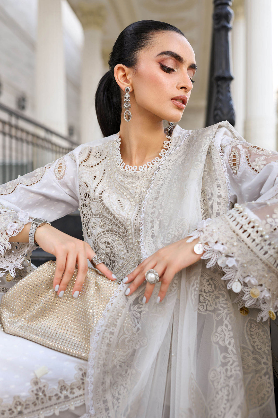 3 Piece Unstitched Embroidered Lawn Suit