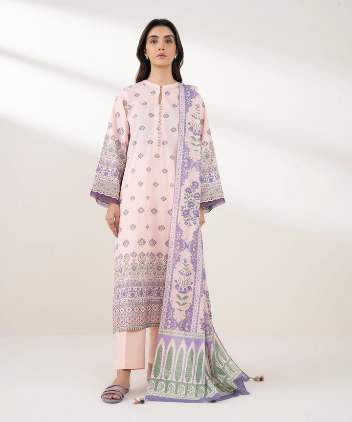 3 PIECE - EMBROIDERED LAWN SUIT